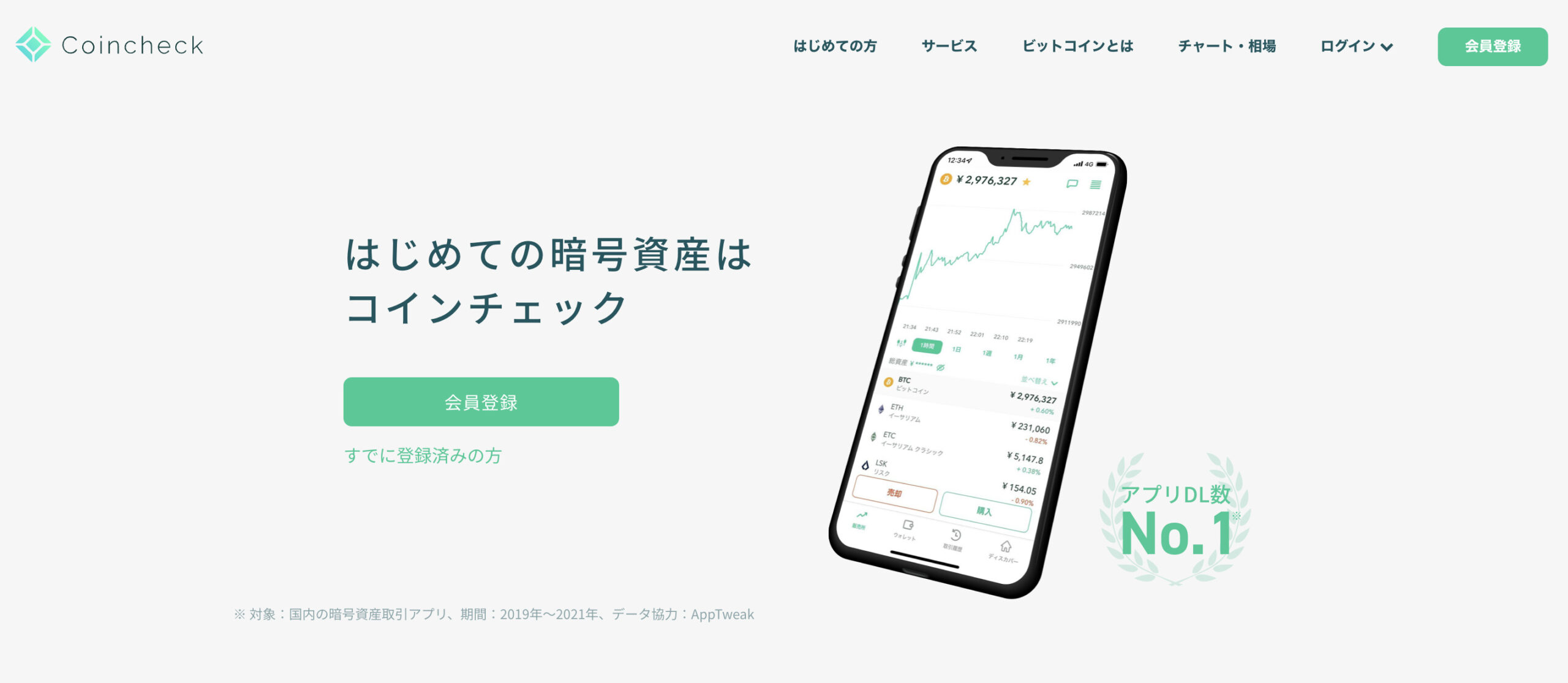 コインチェックの公式サイト